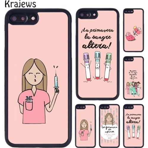 Krajews Doctor Nurse Medicine Health Heart Phone Cases For iPhone X XR XS 11 12 Pro MAX 5 6 6S 7 8 Plus Samsung S7 S8 S9 S10