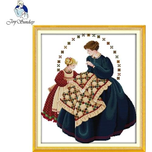 Joy sunday figure style Needlewomen counted cross stitch sampler patterns kits embroidery painting by hand