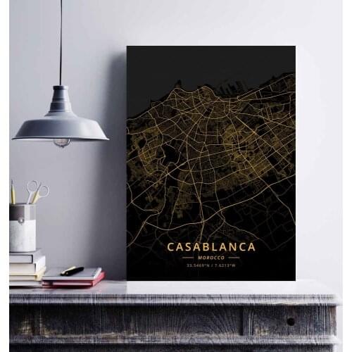 Casablanca Marrakesh Rabat Tangier Morocco Poster