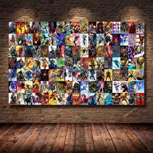 Marvel Super Heroes Collection Avatar Poster Canvas Painting Living Room Bedroom Decoration Painting Cuadros Decor