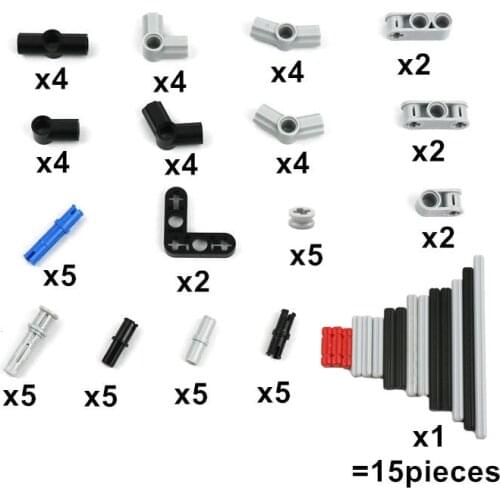 CROSS AXLE Angle Connector Adapter Model Building Blocks Boys Toy Technic Parts Children Toys for Boys Technik Brick