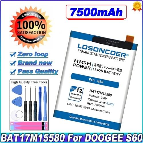 LOSONCOER DOOGEE S60 Lite Phone Batteries