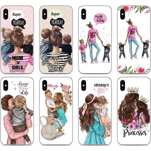 Mom Baby Girl Boy Rubber Soft TPU Fundas Phone Case For Alcatel 1 1S 3C 1C 1X 1V 3 3L 3V 3X 2019 1A 1B 1SE 2020 Silicone Cover