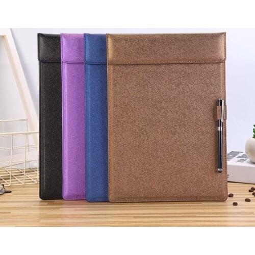 Fashion PU Leather Clipboard A4 Paper Holder Office Restaurant Menu Writing Board Graphic Paper Tablet