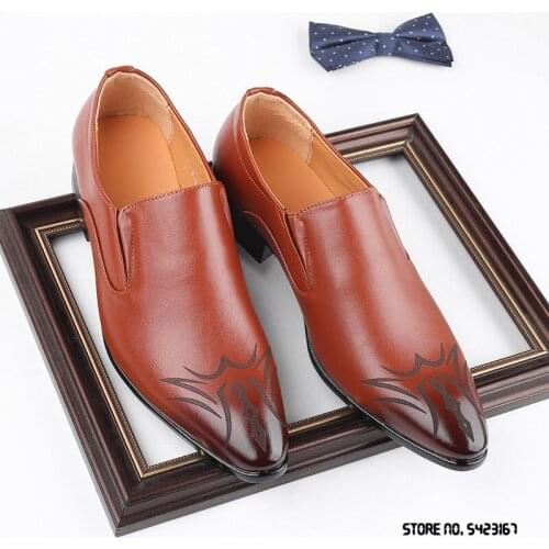 New 2021 Designer Gentleman Pointed Black Oxford Leather Shoes Men Casual Wedding Formal Dress Footwear Sapatos Tenis Masculino