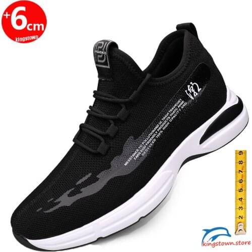 Sneakers Men Elevator Shoes Heightening Shoes Height Increase Shoes Man Insoles 6CM Sports White Sneakers