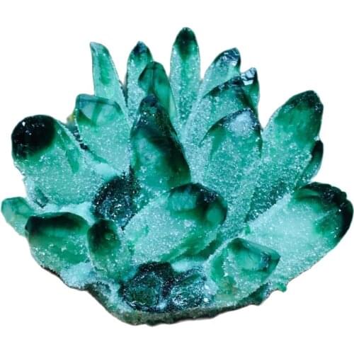 800-840g Natural Green Ghost Phantom Quartz Crystal Cluster Healing Specimen