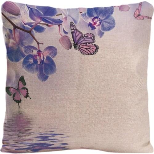 Orchid Flowers Printed Throw Pillow Case Decorative Cushion Cover Pillowcase By Lvsure For Car Sofa Seat