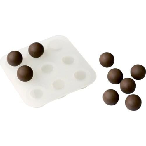 Nicole Silicone Soap Mold 9-Cavity Bath Bomb Spherical Mould for DIY Handmade 3 Different Sizes