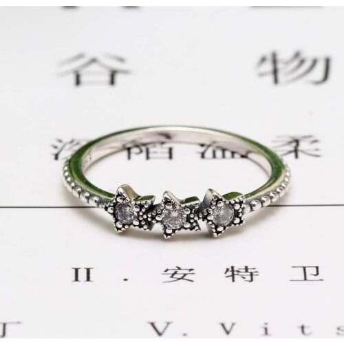 New Fashion Original 925 Silver Stackable Celestial Stars Ring For Women Wedding Engagement Pan Rings DropShipping Wholesale