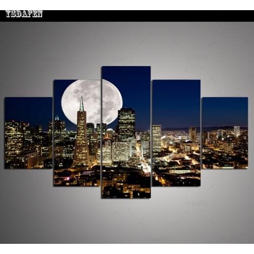 Op de muur HD print olieverf Film modulaire foto Scenery poster kind room decor woondecoratie 5 stks canvas art z343