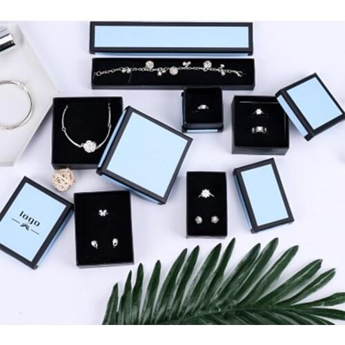Fashion Jewelry Paper Gift box Luxury Storage Case for Wedding Birthday Christams Ring Earring Pendent Display and Organizer