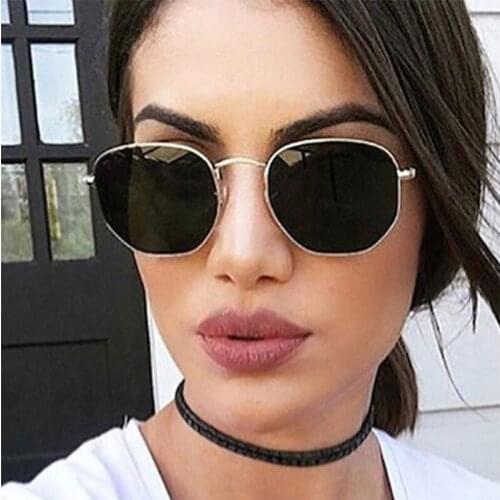 2021 Vintage Sunglasses Men Square Metal Frame Sunglasses Pilot Mirror Classic Retro Sun Glasses Women Luxury Summer Eyewear