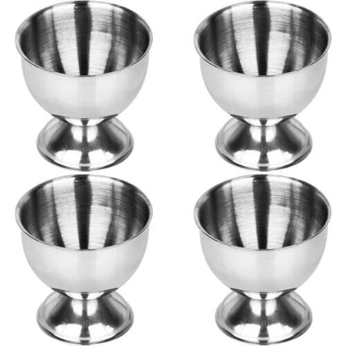 Egg Cup,Egg Tray Stainless Steel Soft Boiled Egg Cups Holder Stand Dishwasher Safe (4 Packs)