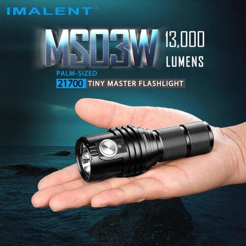 IMALENT MS03W 13000lumens Waterproof led Flashlight Outdoor Portable Cree XHP70.2 21700 Battery with Camping warm light