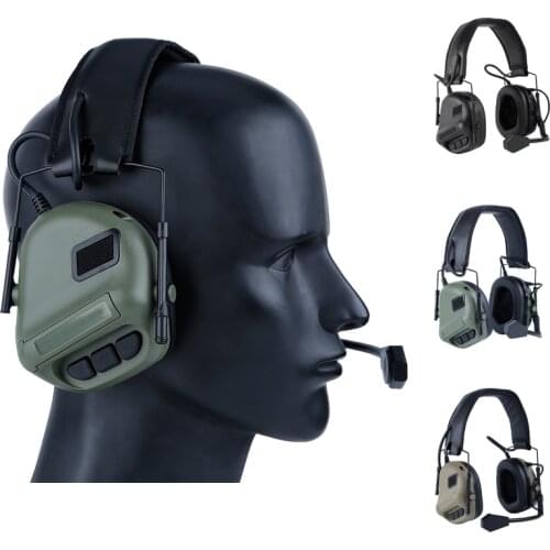 Tactical Earmuffs Hunting Headphones Outdoor Sport Shooting Headset Head Wearing CS Game Headsets Need Use with PTT