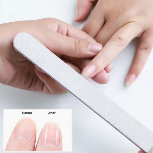 2020 1pcs New Washing 100/180 Mesh Double Side Sandpaper Nail File Sand 5 kinds Geometric Reusable Multi purpose Manicure Tools