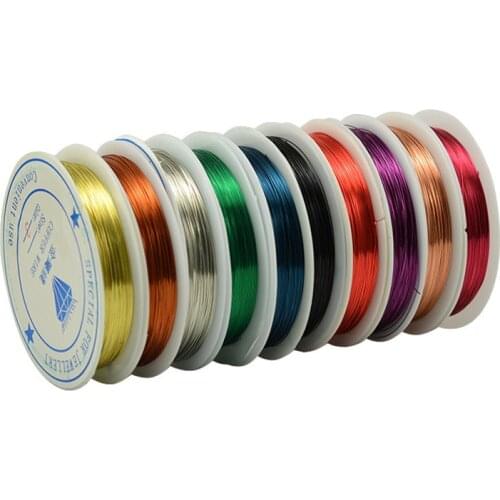 1roll Gold Silver Color Copper Beading Wire Dia 0.25 0.3 0.4 0.5 0.6 0.7 0.8 1mm Beading Thread String For DIY Jewelry Making