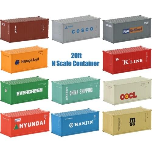 1pc Model Trains C15007 N Scale 1:160 20ft Container Shipping with Magnet Cargo Box