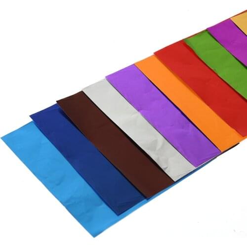 100Pcs Foil Diy Candy Tea Baking Wrapping Tin Paper 3.93"*3.93" Chocolate Package Paper Food Aluminum