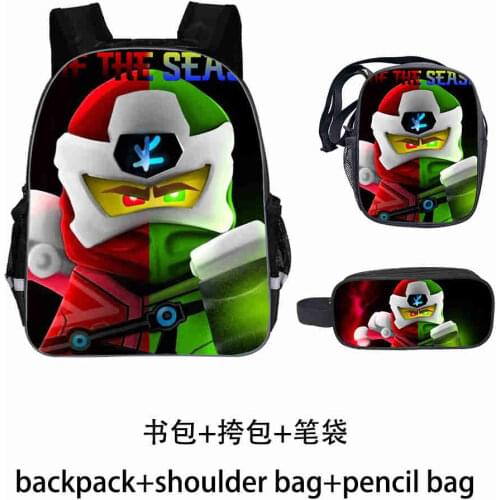 16 Inch Game Ninjago Backpacks for School Teenagers Girls Travel Zipper Schoolbags 3D Print Bookbag