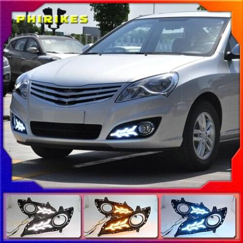 2pcs For Hyundai elantra 2011-2016 LED DRL For elantra High brightness guide LED DRL led fog lamps daytime running lights