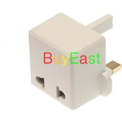 5 X US/EU to UK AC Plug Travel Adapter Convert EU/US to Ireland/Singapore/UK Plug White