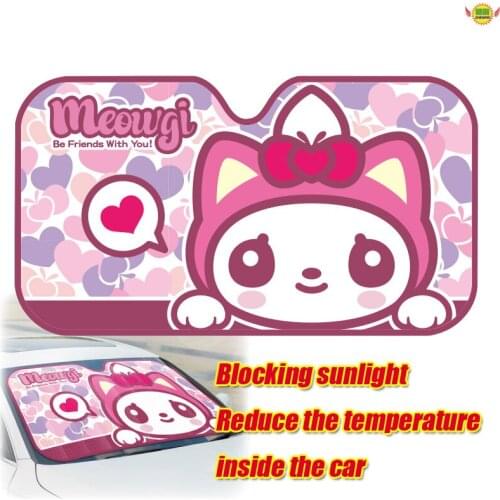 Car accessories cut cartoon front rear Window Sunshade Cover Visor Shield Screen Solar Protection sun block sun shade ZM-4