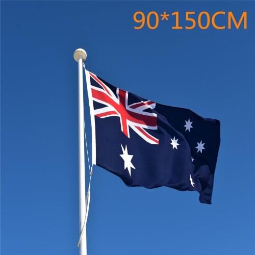 High Quality Australian Outdoor Indoor Hanging Flag Decorations AUS 90*150cm Polyster National Flag Banner&Bar Flying Decorate