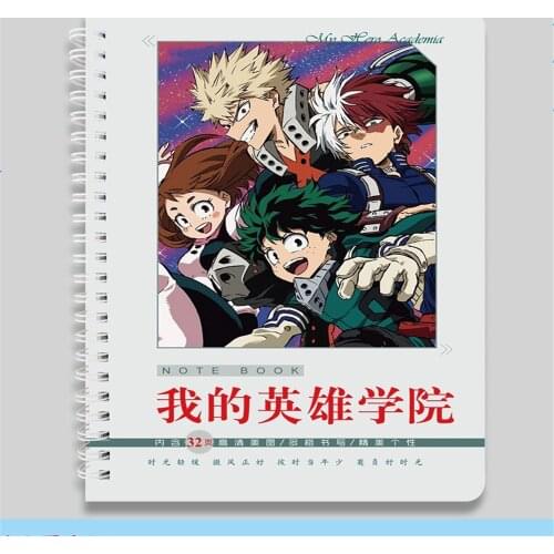 Cosplay Japanese Anime My Hero Academia Coil Notebook Cosplay Notebook Student Personality Notebook Gift for Student Wholesale