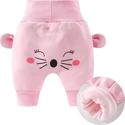 Baby Pants boy girl Thick warm Elastic Waist Children Trousers Kids Winter Newborn Full Length Cartoon toddler stuff cute soft