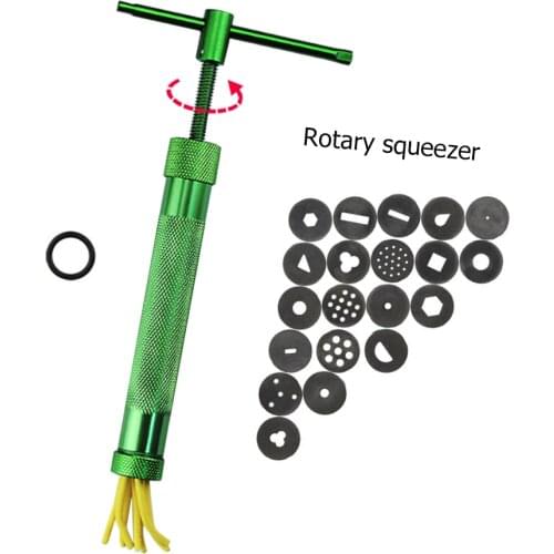High Quality Green Cake Sculpture Craft Sugar Paste Extruder Fondant Craft Sculpt Modeling Tool Kitchen Supplies With 20 Tips