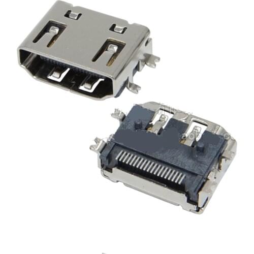 Hot sale 10PCS/LOT High quanlity 19p HDMI Jack DIP 4 feet SMD Female MINI HDMI Connector for laptop tablet mid