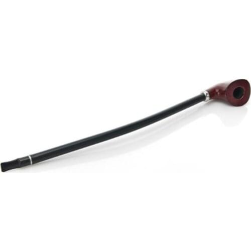 40.5cm / 15.9in Exquisite Long Cigarette Holder Exquisite Long Brown Handle Wooden Tobacco Cigarette Smoke Pipe With Box