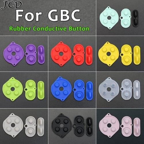 JCD 10Colors rubber conductive button A-B d-pad for Game Boy Color GBC shell housing silicon start select keypad