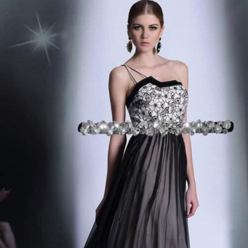 Quality Rhinestone Elastic Belt Full Crystal Black Female Belt WomenS Dress Coat Down Fashion Luxury Ladies Belt