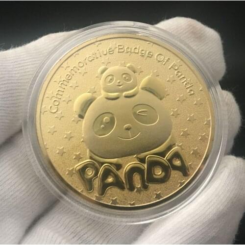Coins Big Panda Baobao China Commemorative Collection Art Gift Black and White Bear Challenge Replica Coin Souvenir Gift