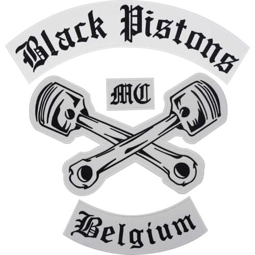 Motorcycle club Patch BACKING Embroidered biker iron on backing 4pcs/set