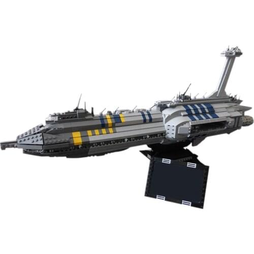 MOC Interstellarx SpaceShip Series Invisible Hand Model Warship Building Blcoks Assemble Arms Space Ship Toys For Children Gifts