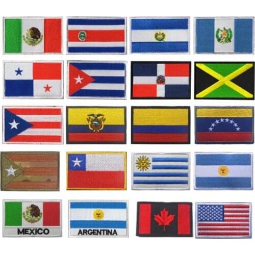 Country Flag patch Stripes Embroidered Russia Turkey France EU Netherlands Flag Tactical Military Patches Army Applique stripe