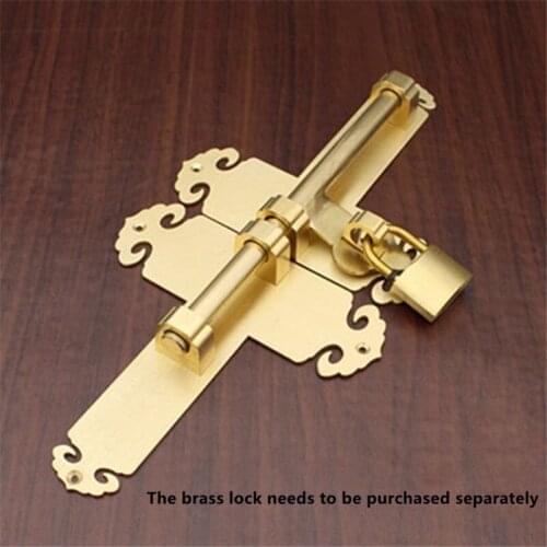 New 25cm Antique Pure Copper Wooden Door Latch Retro Style Door Lock Thickened Door Buckle Door Bolt