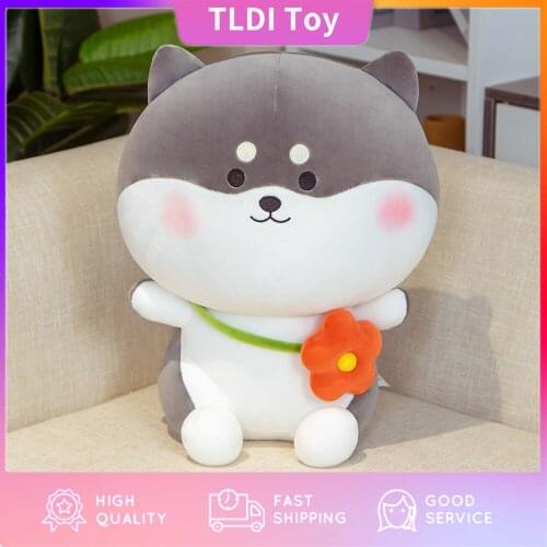 New Cartoon Kids Baby Girls Xmas Gifts Stuffed Plush Animal Dolls Kawaii Soft Cushion Sleep Pillow Sofa Decor Fat Shiba Inu Dog