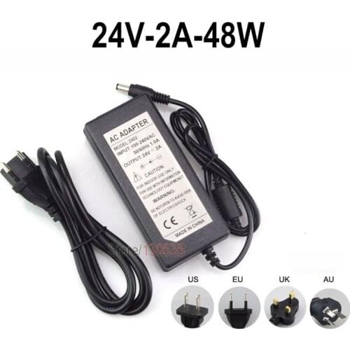 Wholesale AC 110V 220V To 24V 2A 48W power supply charger converter adapter for strip, LED power adapter supply