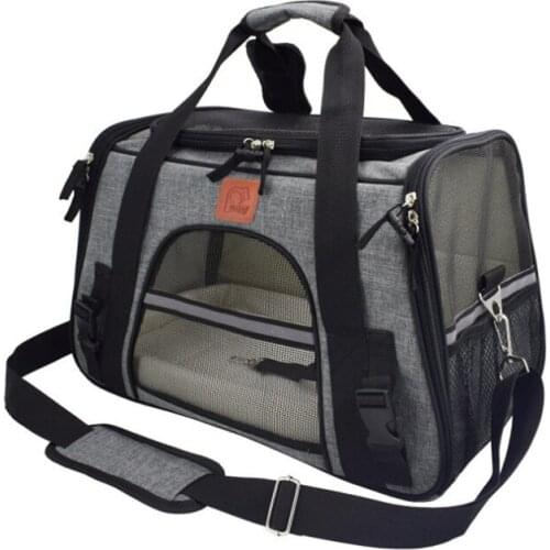 Carrier for Dogs Travel Cat Carrier Bag Breathable Car Seat Dog Carriers for Small Puppy Safety Reflective Portable Pet Handbag