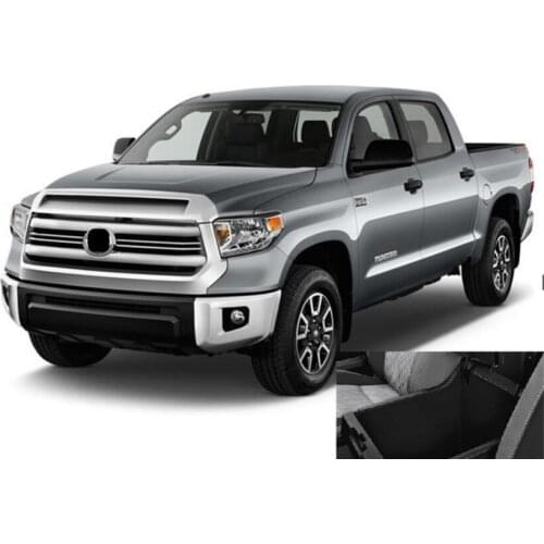 JanDeNing for 1x Car Center Console Armrest Storage Box+Rubber Mat For Toyota Tundra 2014-2017