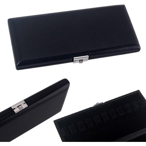 Portable Black Solid Wood Oboe Reeds Case Holder Box for 10Pcs Reeds Holder Musical Instrument