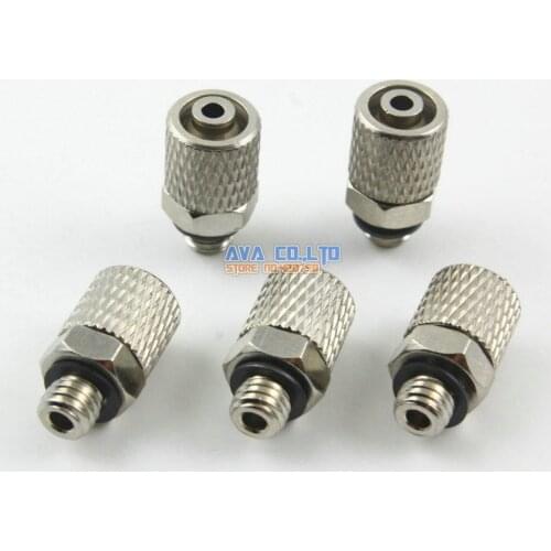 30 Pieces M5 - 6mm Straight Pneumatic Pipe Air Hose Quick Fitting Mini Connector