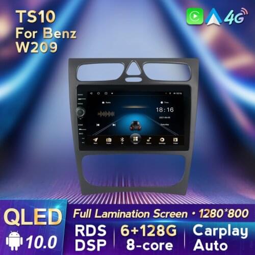 QLED Screen Android 10 DSP Radio RDS Carplay Android Auto For Mercedes/Benz/CLK/W209/W203/W208/W463/Vaneo/Viano/Vito Car GPS