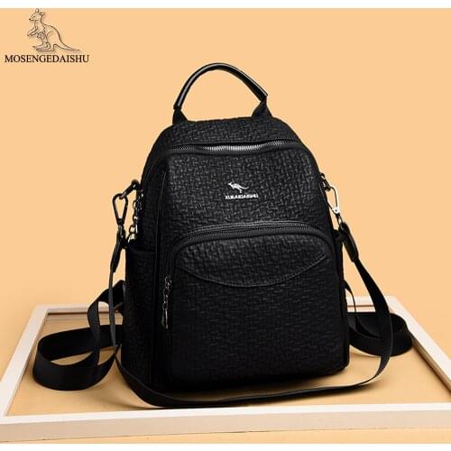 2021 New Luxury Designer Ladies Backpack Fashion Letter Design Womens Travel Backpack High Quality PU Leather Women School Bags