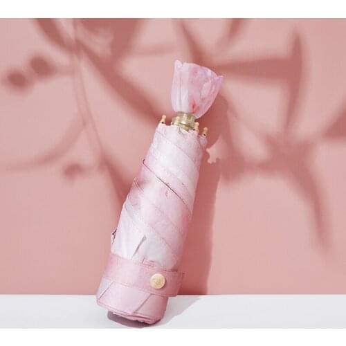 Luxury 5 Fold Beautiful Small Umbrella Princess Umbrella Garden Waterproof Windproof Outdoor Kawaii Paraguas Rain Gear EH50UM